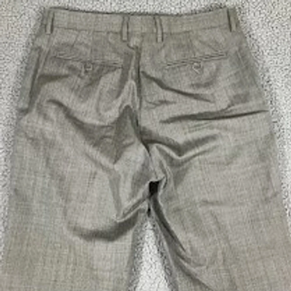 Banana Republic Mens 32x34 Tailored Slim Fit 100% Wool Dress Pants Grey Taupe
